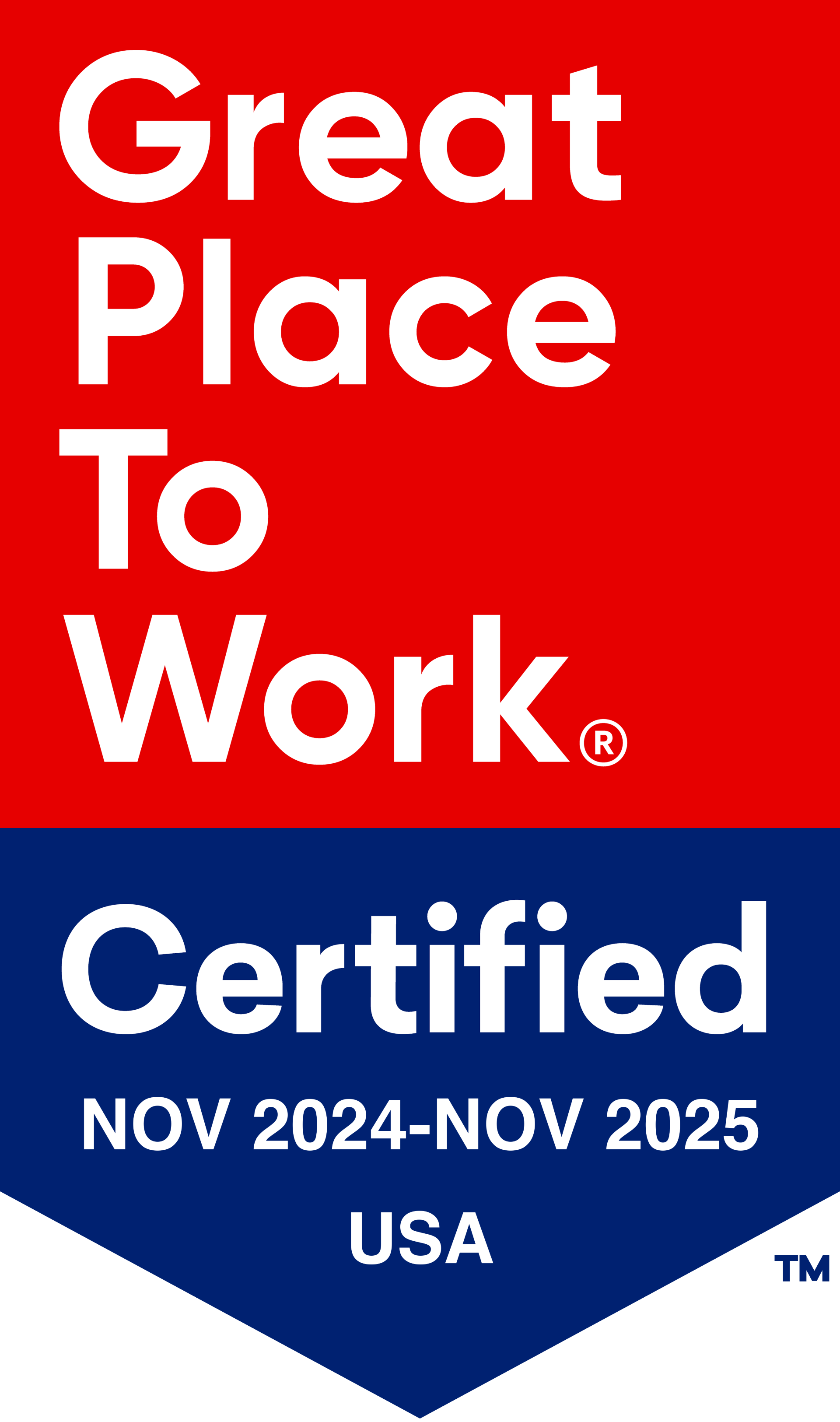 Great Place to Work 2024-2025 Badge
